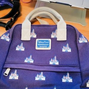 Disneyland loungefly embroidered sleeping beauty castle midsize backpack